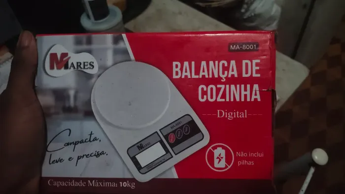 Balança Digital de Cozinha Mares 10kg - Nova na Caixa