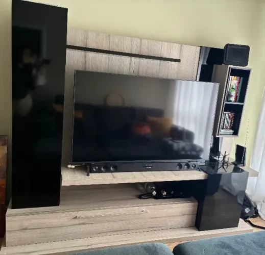 Estante home TV com gaveteiro e torre