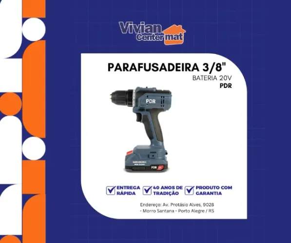 Parafusadeira 3/8'' Bateria 20v PDR