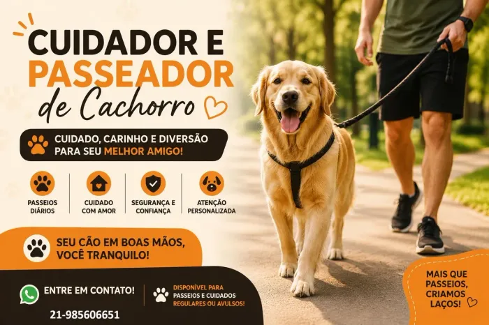 passeador e cuidador de cachorros