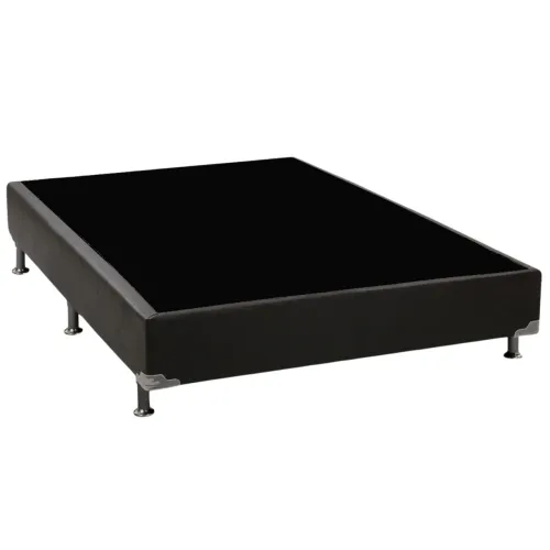 Base Box Casal Simples Corino Preto - ALTO NÍVEL CAMAS E COLCHÕES / pronta entrega 