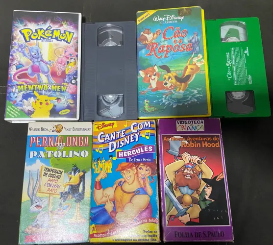 Lote fitas filme VHS desenho animação