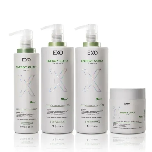KIT ENERGY CURLY ACTIVE CABELOS CACHEADOS - EXO<br>