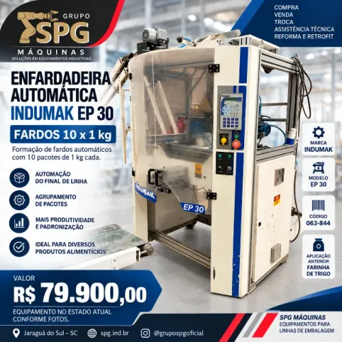 Enfardadeira Automática Indumak EP 30 | Fardos 10x1 kg