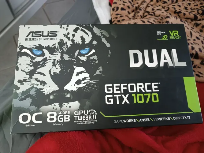 Placa de vídeo VGA NVidia ASUS GEFORCE GTX 1070 8Gb