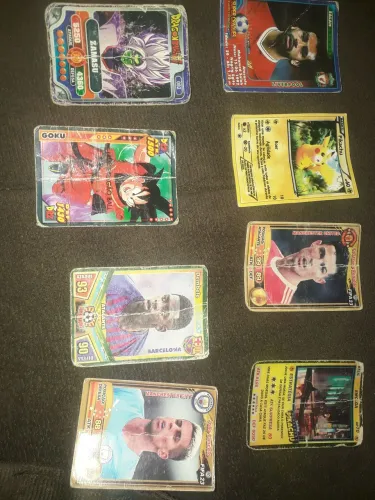 Lote cards Raros futebol +pokémon+Dragon ball