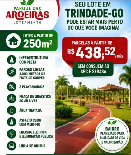 Lotes com entrada facilitada e ótima localização