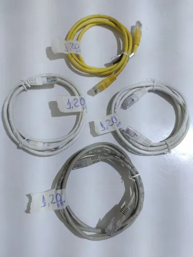Cabos de Rede Internet RJ45 de 1,20 metros Usados para Equipamentos
