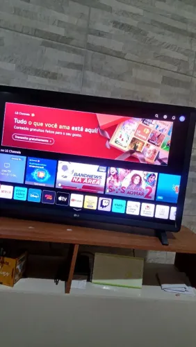 Tv LG smart 32 polegadas acompanha antena e controle