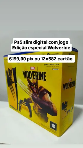 Ps5 slim edição Wolverine