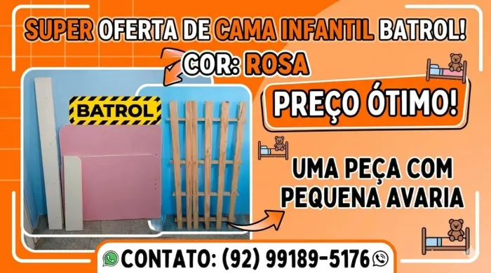 Cama infantil Batrol - Rosa