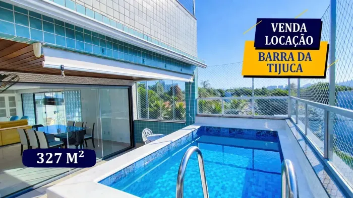 BARRA DA TIJUCA LUXO JARDIM EUROPA BELÍSSIMA COBERTURA REFORMADA 327M² 6 QUARTOS LAZER E S