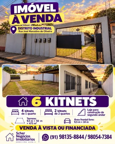 Casa dividida em 6 kit nets em Ananindeua Distrito Industrial