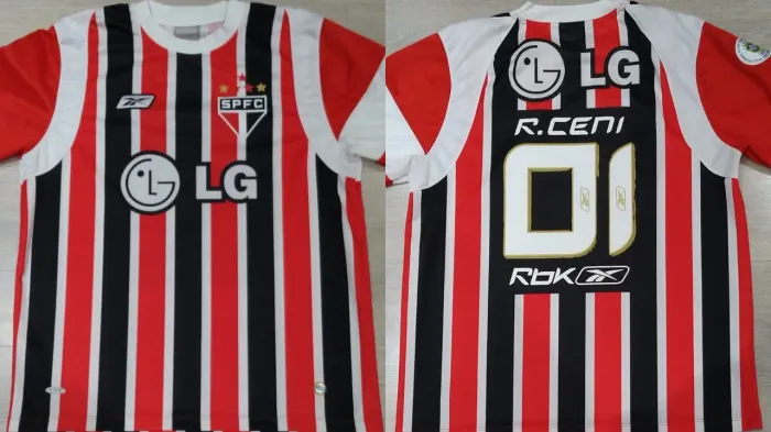 Camisa Rogério Ceni Listrada - Tam G - Peça Rara