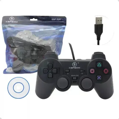 Controle USB para PC e Notebook Kapbom KAP2UY Gamer Joystick Gamepad