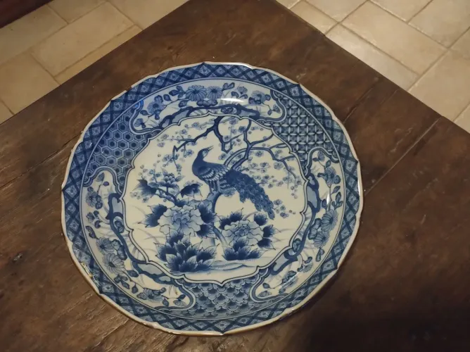 Prato grande de porcelana chinesa 