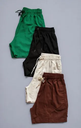 Short linho plus size masculino 