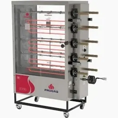 Forno Rotativo Industrial Progás PR-6100E DUO 220V Trifásico | 10 Espetos Inox com Vidro