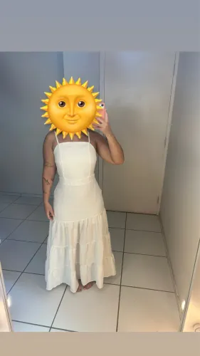 Vestido longo branco P/M