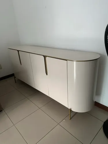 Buffet 4 Portas Cleo 1,96m de Largura Arredondada