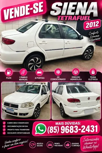 Fiat Siena Tetrafuel 1.4 MPI Fire Flex 8V 4P 2012