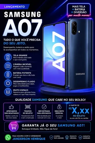 Samsung A07 LACRADO E COM GARANTIA DA LOJA