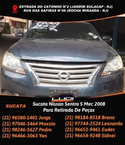 Sucata Nissan Sentra S Mec 2008 Para Retirada De Peças