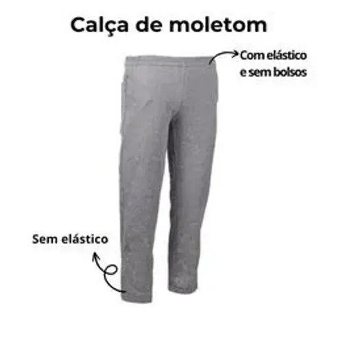Calça Moletom Cinza - Promoção