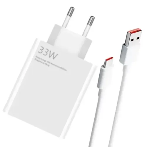 Carregador 33w MiTurbo Compatível Xiaomi Tipo C 33w