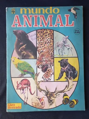Album De Figurinhas Mundo Animal Livro Ilustrado Bichos Raro