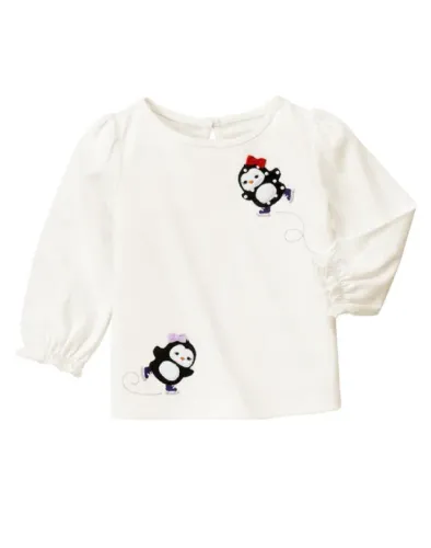 Camiseta Pinguim Manga Longa (Gymboree)