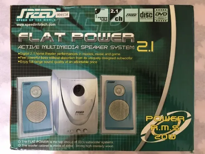 Sistema Multimidia SubWoofer Ativo 2.1 + 2cxs Som - Equip.NOVO