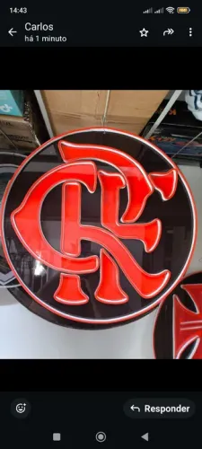 Placa Neon Flamengo - Decoracao