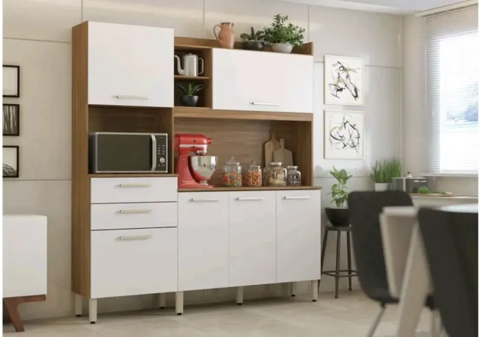 Armario kit 1.80 espaçoso pés regulável 