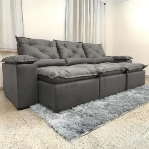 Sofá Retrátil e Reclinável Grécia 2,70   Produto Novo!