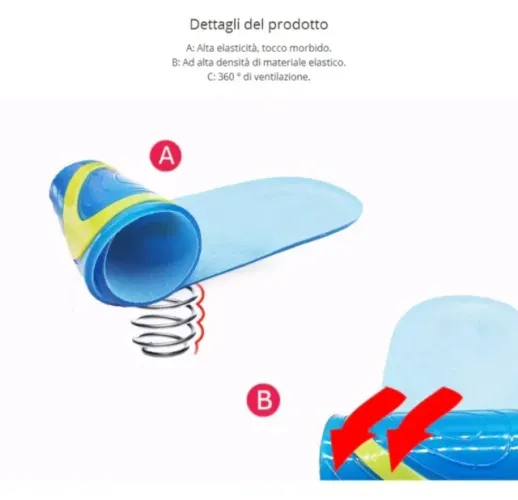 Palmilha de gel de silicone ultra macia 