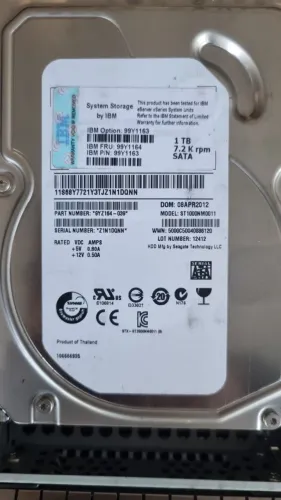 16 hd ibm 1tb sata 7.2k Pn 99y1163