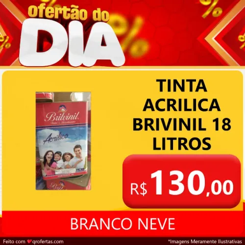 TTINTA ACRILICA BRIVINIL - LATA COM 18 LITROS
