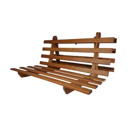 Estrutura sofá-cama futon casal em madeira maciça