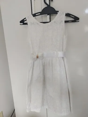 Vendo Vestido Branco para batizado tam4