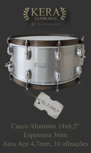 Caixa KERA Tambores Alumínio 14x6,5"