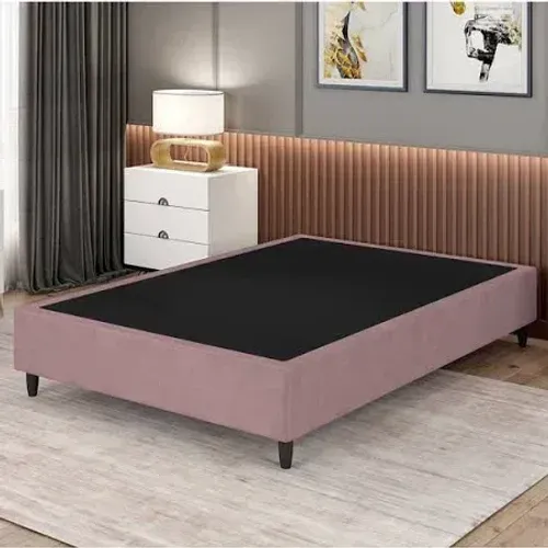 Base Box Casal - veludo rose