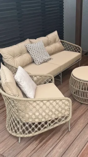 Sofas área externa corda nautica alumínio 