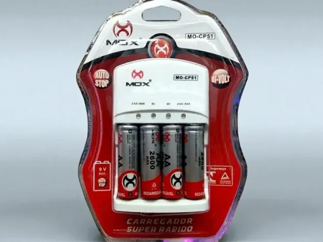 Carregador de Pilhas Mox Cp51