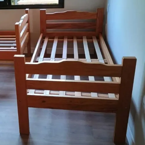 Cama De Solteiro Peroba Rosa