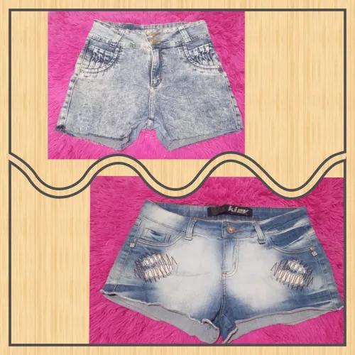 Lote de Shorts Jeans Feminino N;42