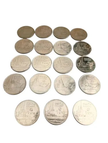 Moedas tailandesas antigasThai 1 Baht