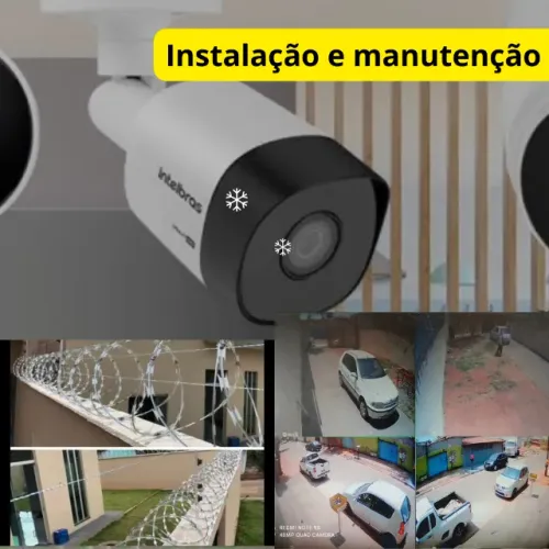 Cerca elétrica, câmera de segurança 