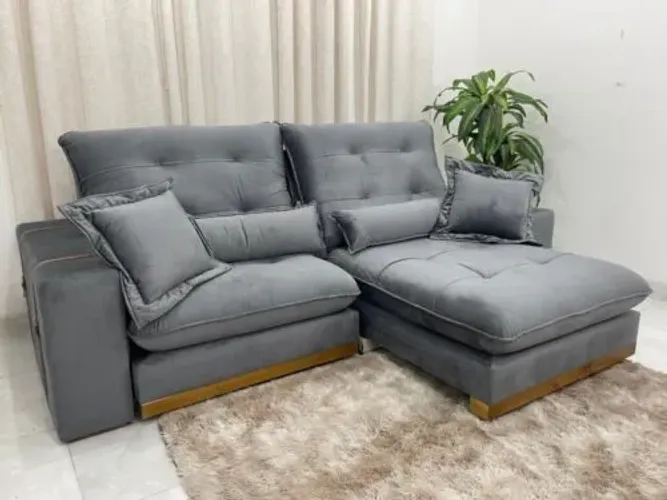 Sofá Retrátil e Reclinável Arthur 2,50m. Produto Novo. Pronta Entrega.