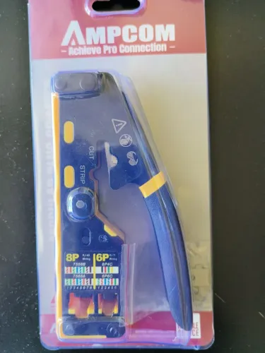 Alicate de crimpagem RJ45 e RJ11 AMPCOM